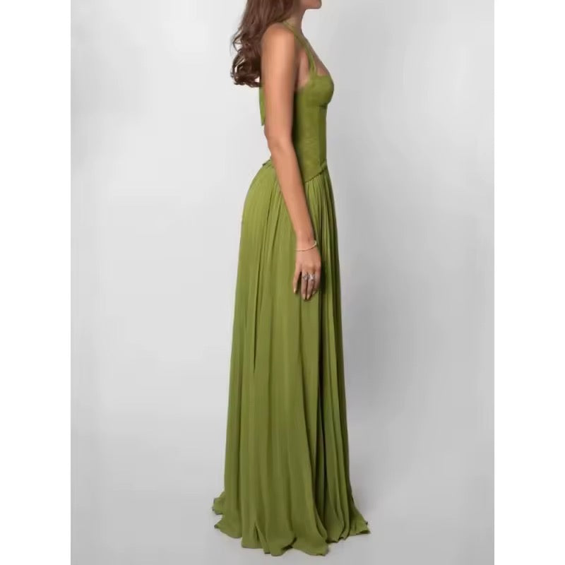 Olive Lace Maxi Dress S / Green Olive Lace Maxi Dress S / Green