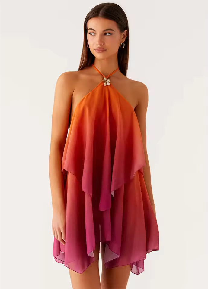 pink and orange ombre dress Fate: Living The Life Midi Shop the Mint the Basel mini dress is made in a premium mesh fabric with a delicately beaded overlay. Ombr Chic Dress Charmingly