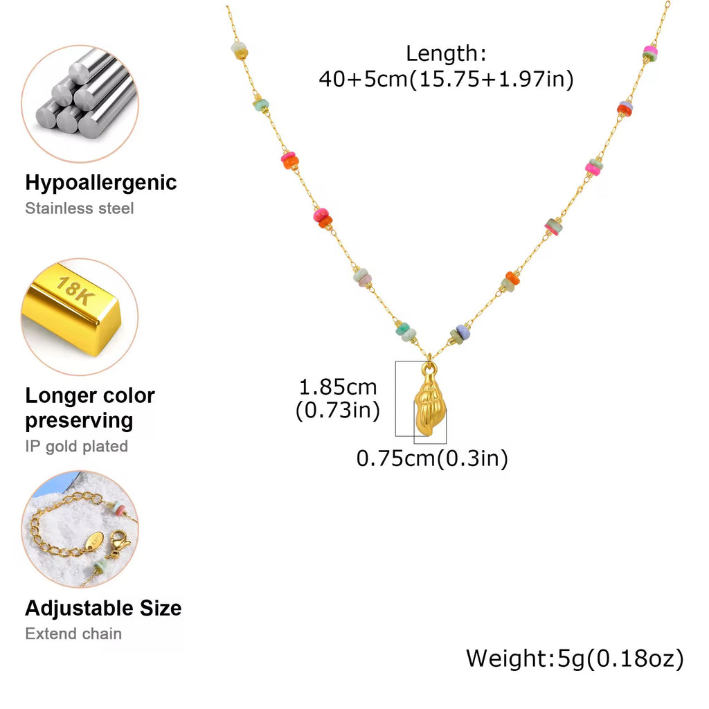 Seashell Bead Blast Necklace